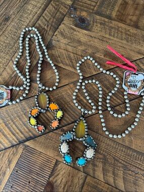 Art by Amy Multicolor Squash Blossom Necklace